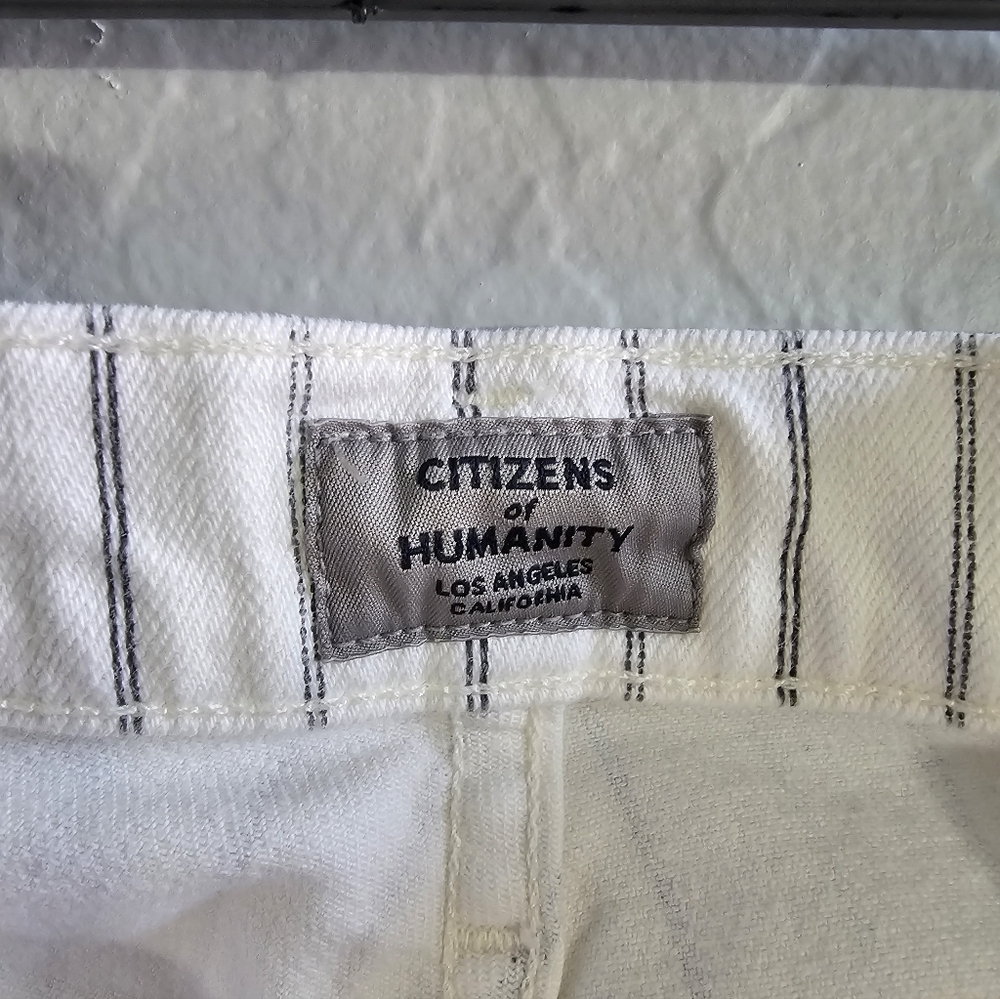Citizens of Humanity Pin-Striped White Jeans, Size 28 - Picture 4 of 6